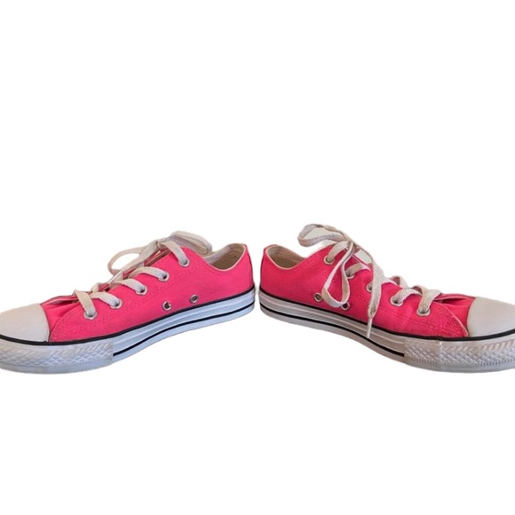 Converse All Star Ox Low Top Casual Tennis Shoes Sneakers Hot Pink Kids Size 2 - Picture 2 of 7